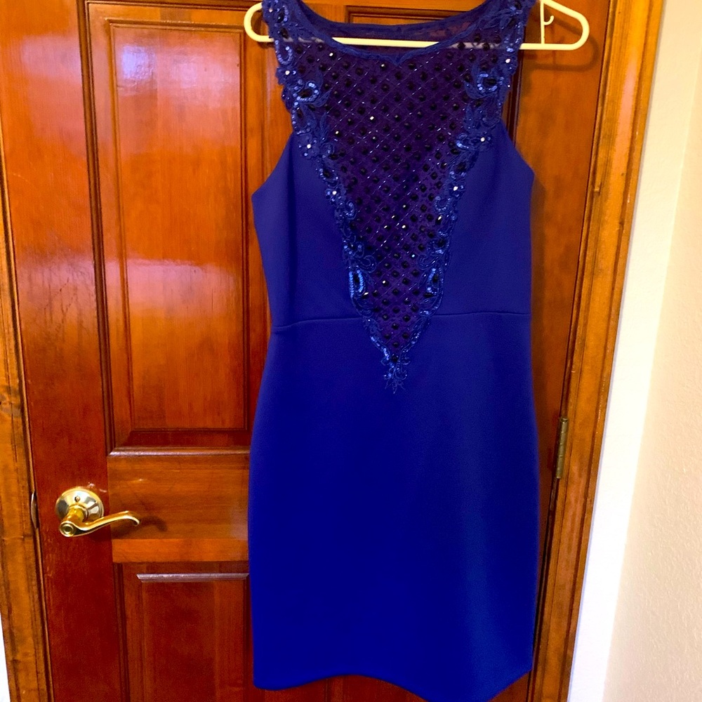Sue Wong purple cocktail dress